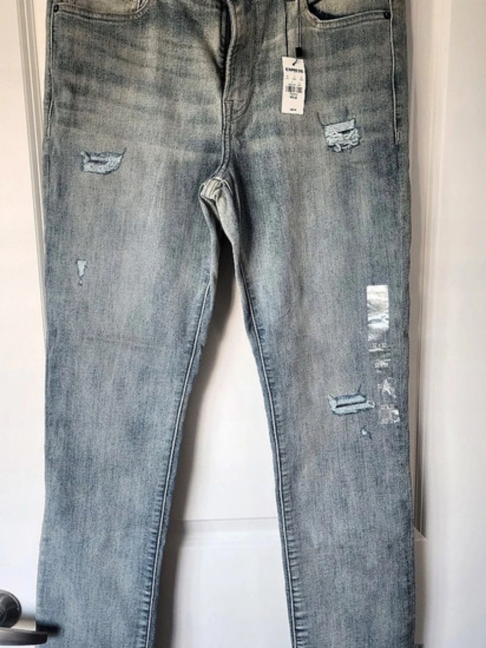 Express Distressed Skinny Jeans in Blue Size 2 Short NWT
